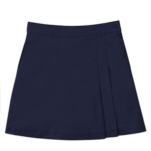 Classroom School Uniform Girl's Double-Pleated Scooter Skirt, Dark Navy